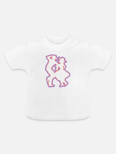Square Dance - Baby Bio-T-Shirt mit Rundhals - Weiß