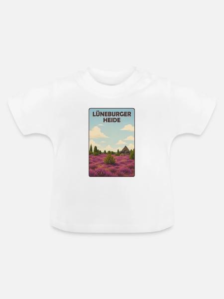 Lüneburger Heide - Baby Bio-T-Shirt mit Rundhals - Weiß