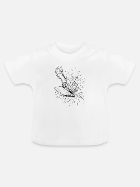 Wasserski - Baby Bio-T-Shirt mit Rundhals - Weiß
