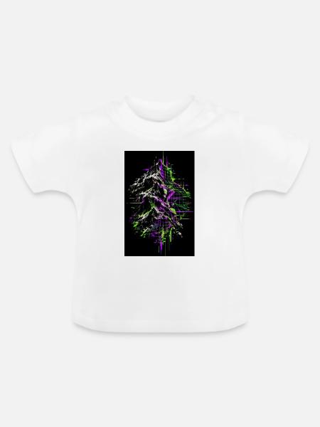 Landschaft über Landkarte - Baby Bio-T-Shirt mit Rundhals - Weiß