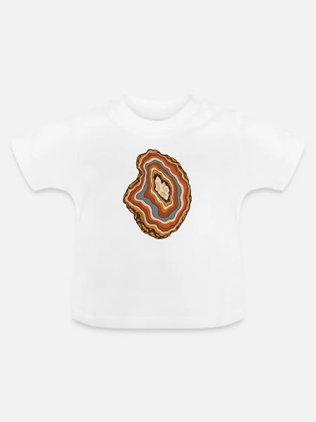 Bandagat und Quarz - Baby Bio-T-Shirt mit Rundhals - Weiß