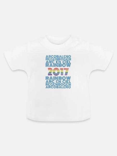 Rainbow 2017 - Baby Bio-T-Shirt mit Rundhals - Weiß
