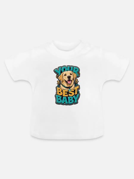 Labrador Retriever - Baby Bio-T-Shirt mit Rundhals - Weiß