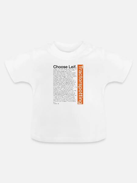 Wähle Leif - Baby Bio-T-Shirt mit Rundhals - Weiß