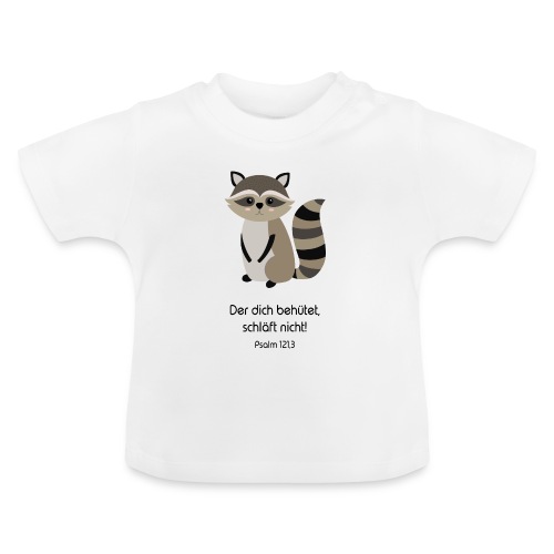 Waschbär Der dich behütet - Baby Bio-T-Shirt mit Rundhals