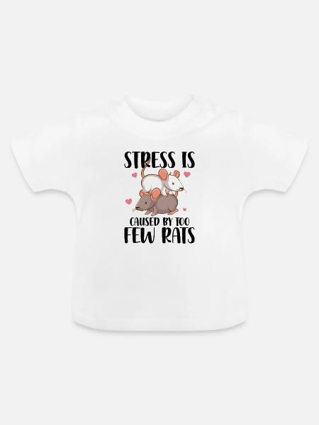 Ratten - Baby Bio-T-Shirt mit Rundhals - Weiß