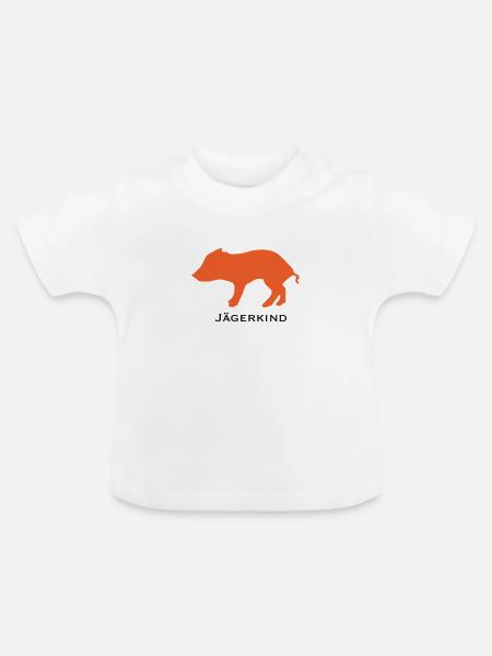 Frischling Jägerkind - Baby Bio-T-Shirt mit Rundhals - Weiß