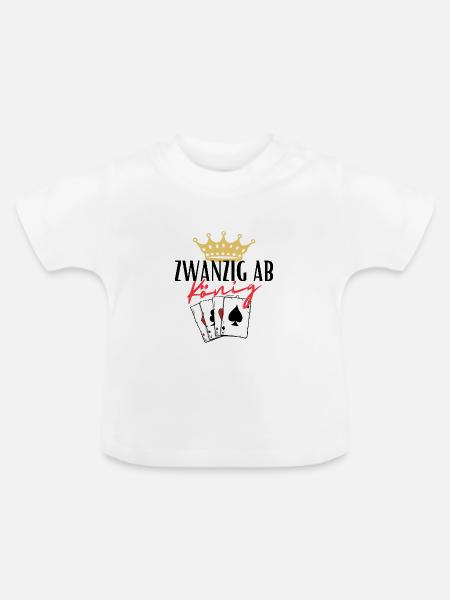 Zwanzig ab König - Baby Bio-T-Shirt mit Rundhals - Weiß