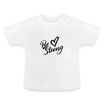 fort - T-shirt bio col rond Bébé - blanc - Devant