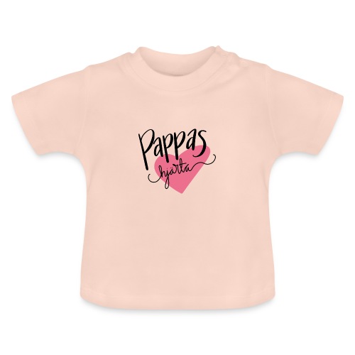 Pappas hjärta - Ekologisk T-shirt med rund hals baby