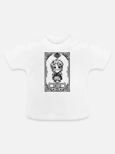 Druide RPG Tarotkarte Chibi - Baby Bio-T-Shirt mit Rundhals - Weiß