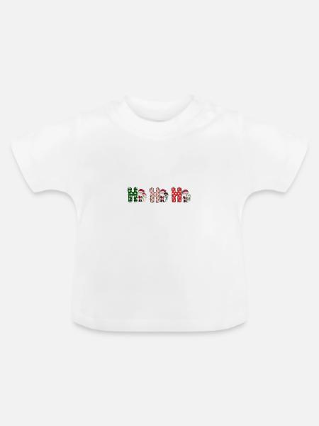 Frohe Weihnachten Weihnachtsmann Hohoho - Baby Bio-T-Shirt mit Rundhals - Weiß