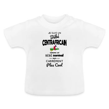 Central African Baby as Normal Baby Cooler - Baby Organic T-Shirt with Round Neck - white - Front