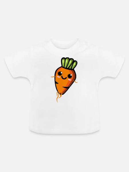 Carrot - Baby Bio-T-Shirt mit Rundhals - Weiß