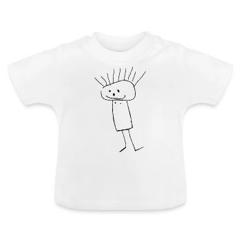 Männchen - Baby Bio-T-Shirt mit Rundhals - Weiß - Vorne