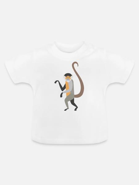 Wildtiere - Baby Bio-T-Shirt mit Rundhals - Weiß