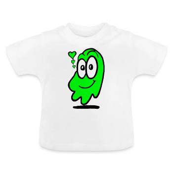 Love Ghost Grün - Baby Bio-T-Shirt mit Rundhals - Weiß - Vorne