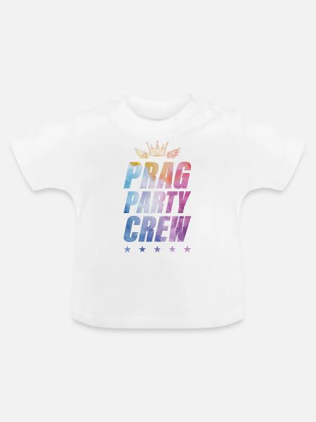 Prag Party Crew - Baby Bio-T-Shirt mit Rundhals - Weiß