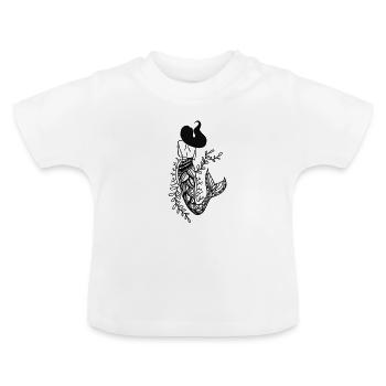 Sirène Sirène - T-shirt bio col rond Bébé - blanc - Devant
