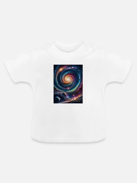 Galaktisches Wunder - Baby Bio-T-Shirt mit Rundhals - Weiß
