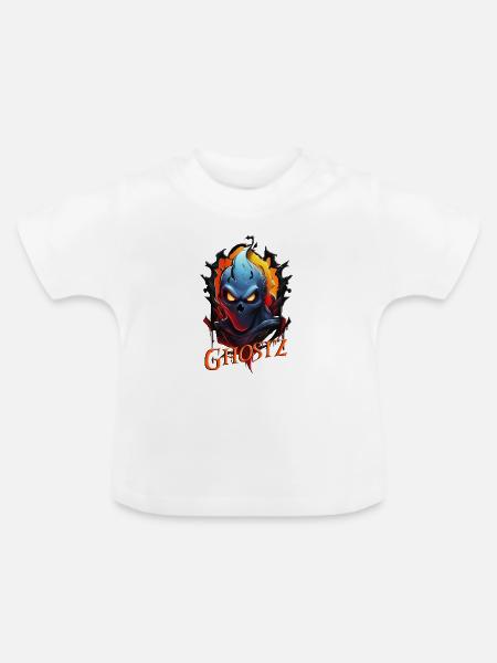 Ghostz – Dark Wraith - Baby Bio-T-Shirt mit Rundhals - Weiß