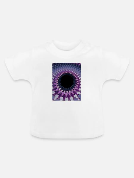 Abstrakt - Baby Bio-T-Shirt mit Rundhals - Weiß