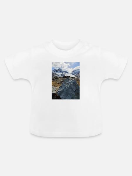 Gletscher des Heiligen Solin d'Arves - Baby Bio-T-Shirt mit Rundhals - Weiß
