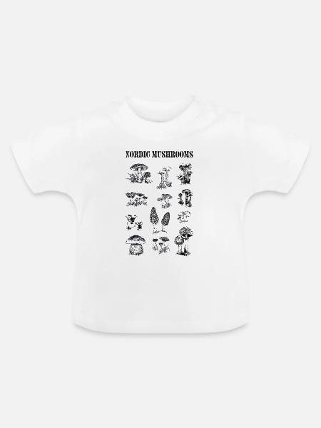 NORDISCHE PILZE - Baby Bio-T-Shirt mit Rundhals - Weiß