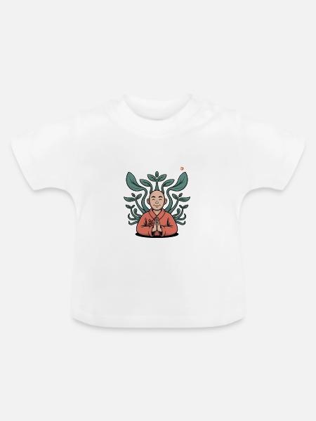 Qigong Tai Chi - Baby Bio-T-Shirt mit Rundhals - Weiß