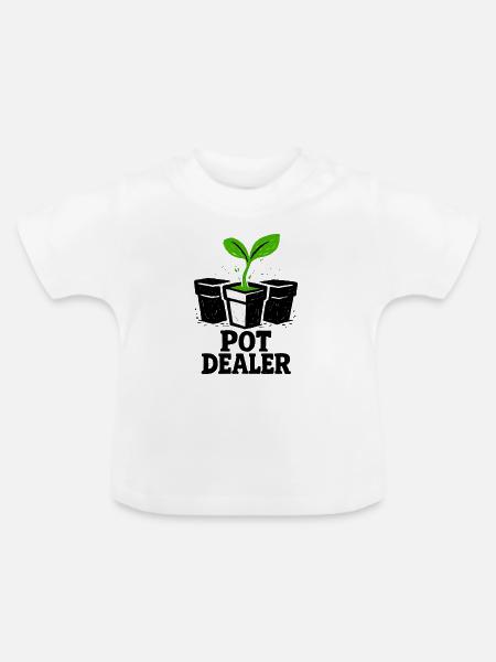 Gärtnerhumor: Das Pflanzenangebot - Baby Bio-T-Shirt mit Rundhals - Weiß