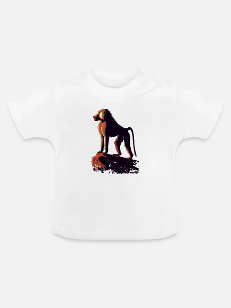 Pavian - Baby Bio-T-Shirt mit Rundhals - Weiß