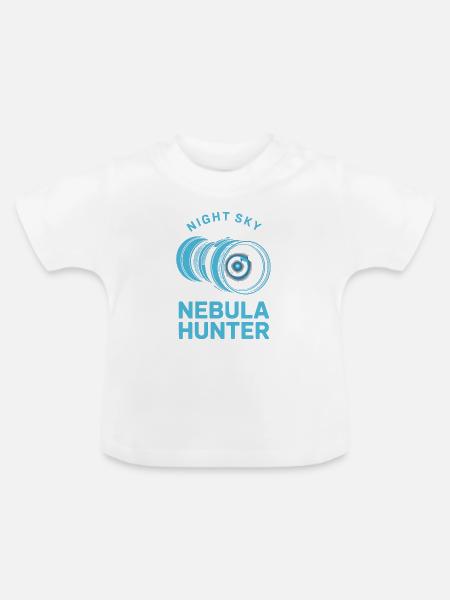 Nebula Hunter Nachthimmel - Baby Bio-T-Shirt mit Rundhals - Weiß