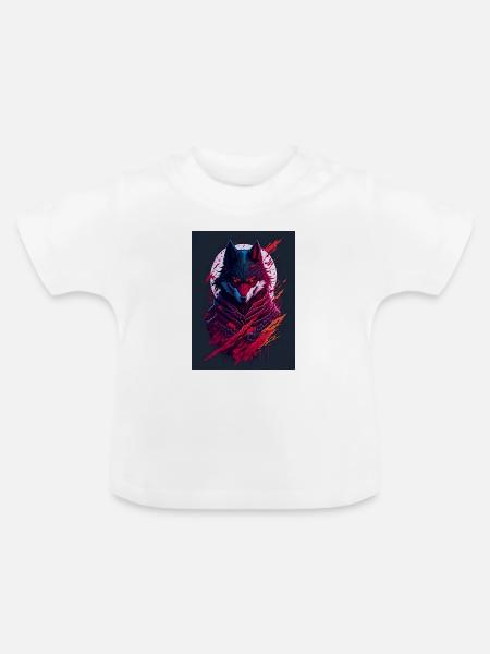 Blutmond Wolfsgeist - Baby Bio-T-Shirt mit Rundhals - Weiß