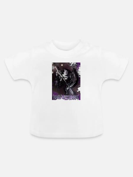 Void Guardian Dunkle Fantasy Kosmische Dämonen-Grafik - Baby Bio-T-Shirt mit Rundhals - Weiß