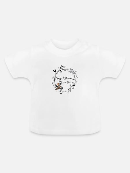 Kochkunst Grillabend - Baby Bio-T-Shirt mit Rundhals - Weiß