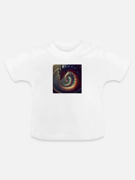a Thousand tall dragon - Baby Bio-T-Shirt mit Rundhals - Weiß