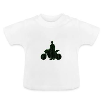 Matrix Biker - Baby Organic T-Shirt with Round Neck - white - Front