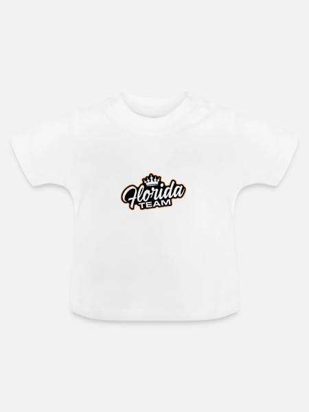 Florida Team - Baby Bio-T-Shirt mit Rundhals - Weiß