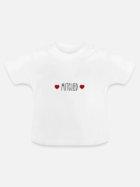 Mitglied Herz - Baby Bio-T-Shirt mit Rundhals - Weiß