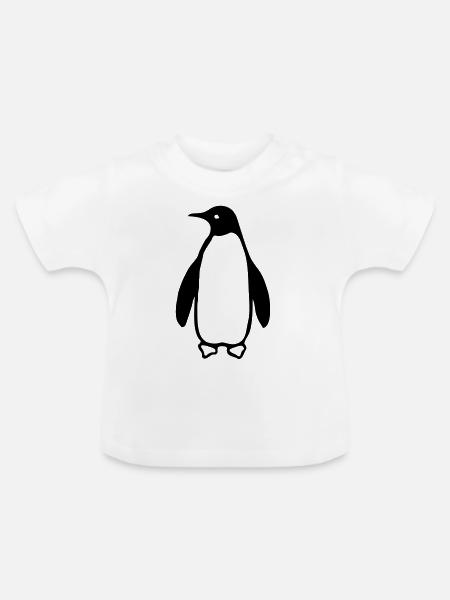 Pinguin - Baby Bio-T-Shirt mit Rundhals - Weiß