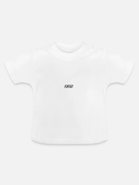 2025 Jahr - Baby Bio-T-Shirt mit Rundhals - Weiß
