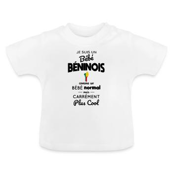 Bébé Béninois comme un Bébé normal mais plus Cool - T-shirt bio col rond Bébé - blanc - Devant