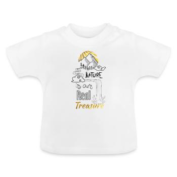 Schatz der Natur - Baby Bio-T-Shirt mit Rundhals - Weiß - Vorne