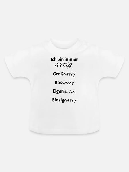 Artig - Baby Bio-T-Shirt mit Rundhals - Weiß