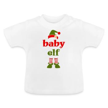 Christmas - Baby Elf - Baby Bio-T-Shirt mit Rundhals - Weiß - Vorne