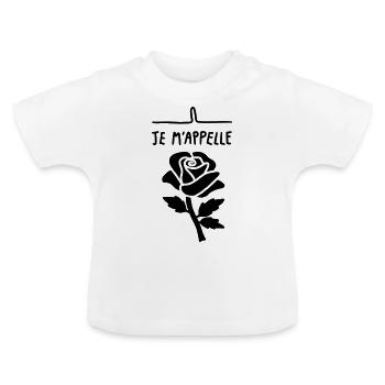 ROSE - T-shirt bio col rond Bébé - blanc - Devant