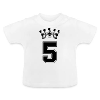 5 krone - Baby Bio-T-Shirt mit Rundhals - Weiß - Vorne