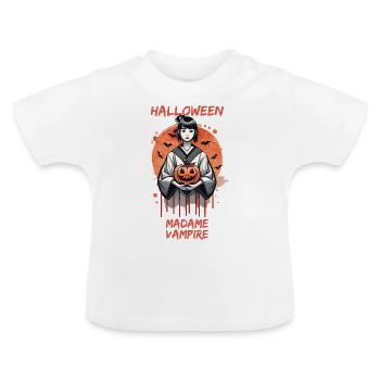 Madame Vampire - Baby Organic T-Shirt with Round Neck - white - Front