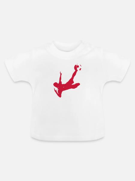 Soccer - Red - Baby Bio-T-Shirt mit Rundhals - Weiß