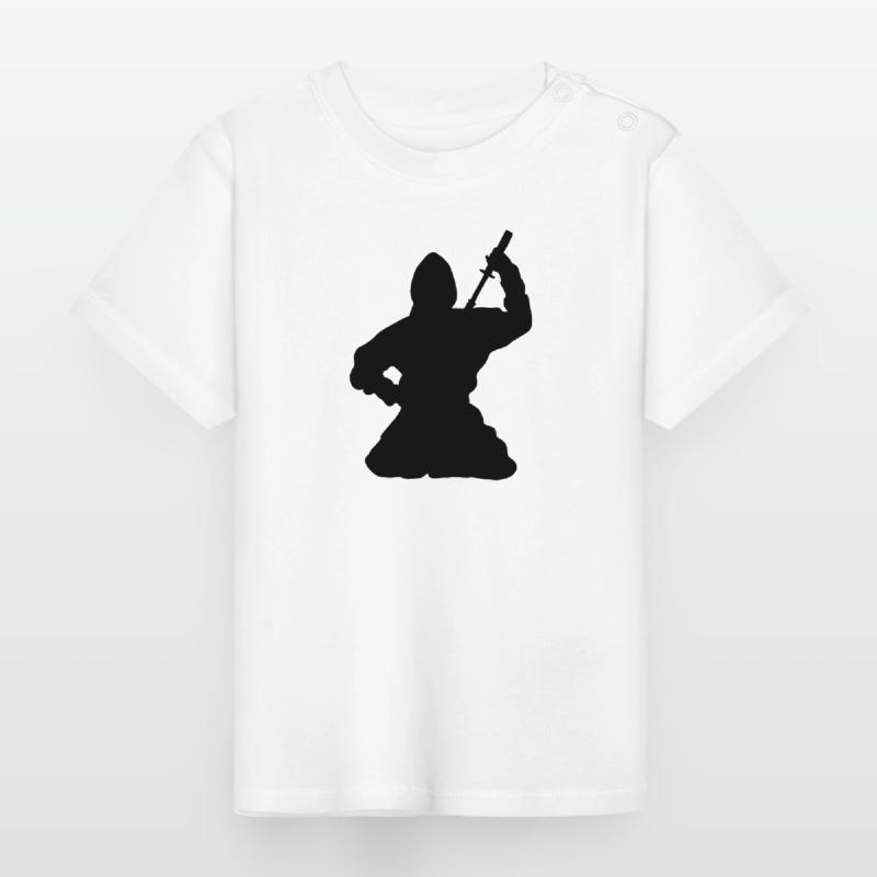 Ninja japanischer Spion oder Attentäter Baby Bio-T-Shirt mit Rundhals